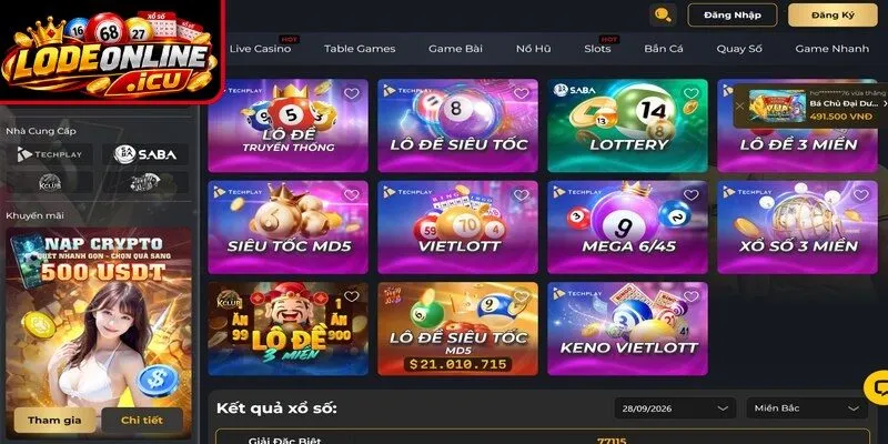 Khái quát về sảnh xổ số tại nhà cái Debet