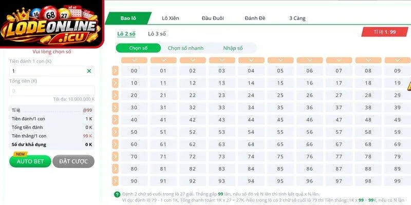 Giao diện cược tại Max79 thông minh
