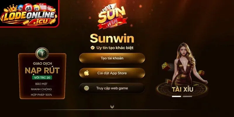 Giao diện chuyên nghiệp, mượt mà là đặc điểm của Sunwin thật