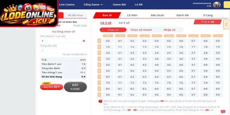 Điểm mạnh ở sảnh lô đề có tại SKY88